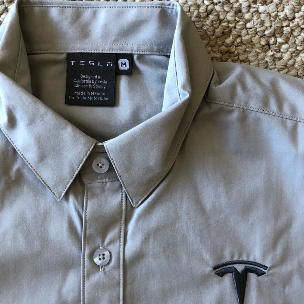 Tesla Gray Dress Shirt - Picture 3 of 3